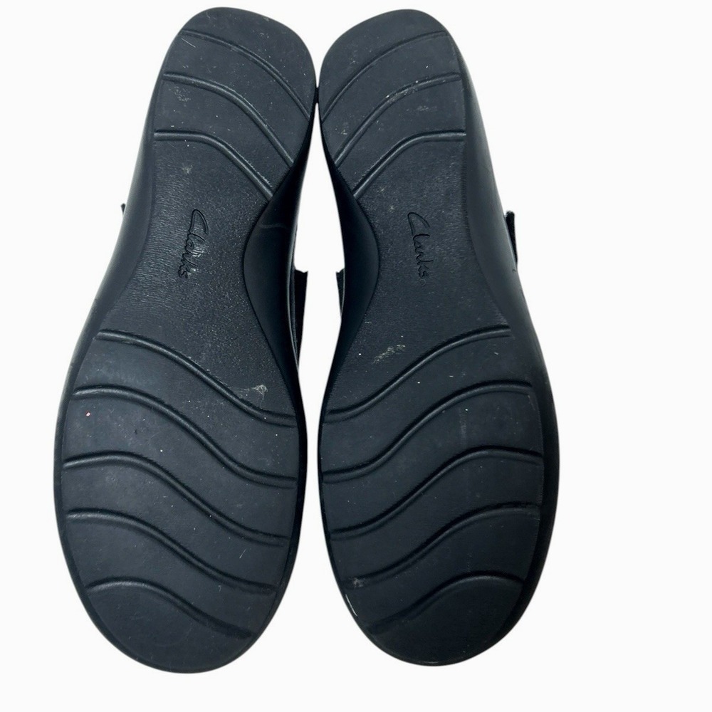 Clarks Cora Gema Mary Jane Black Leather Flats Size 11 Dark Academia Comfort - Picture 12 of 12